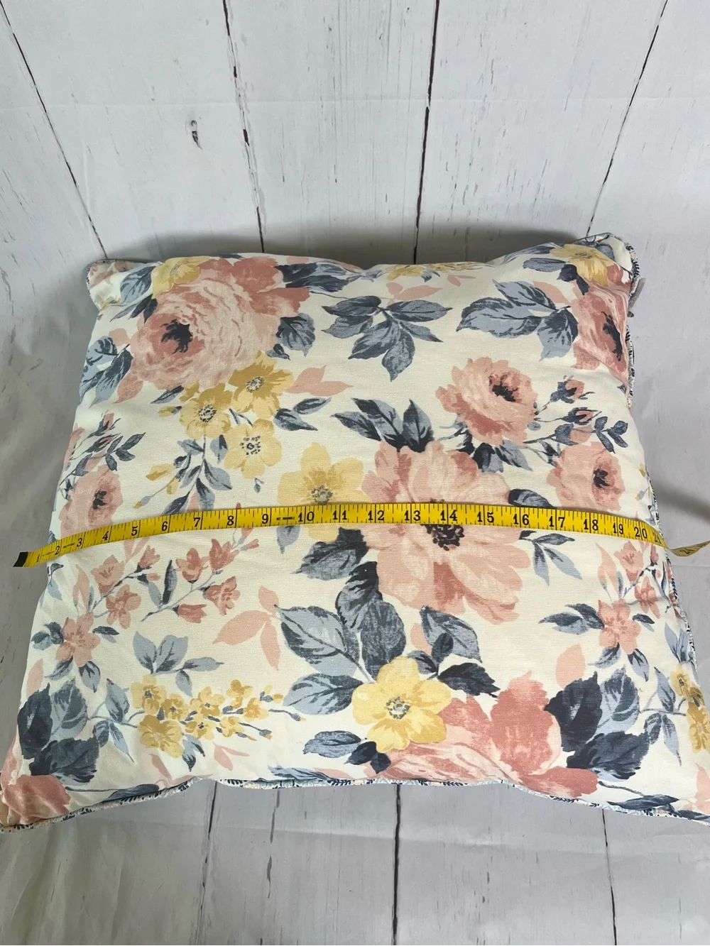 Studio D’Artisan Floral Medallion Reversible Throw Pillows Set of 2 Blush Blue